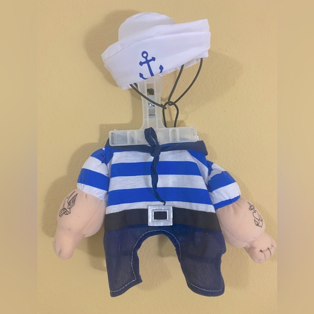 Cute Popeye Costume for Small Pets dogs and Cats in Size XS ,Only used once